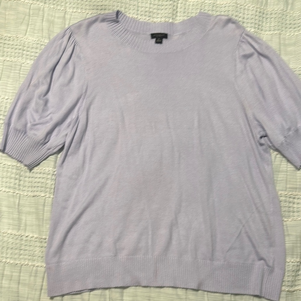 Ann Taylor Factory Lavender Knit Top size XL